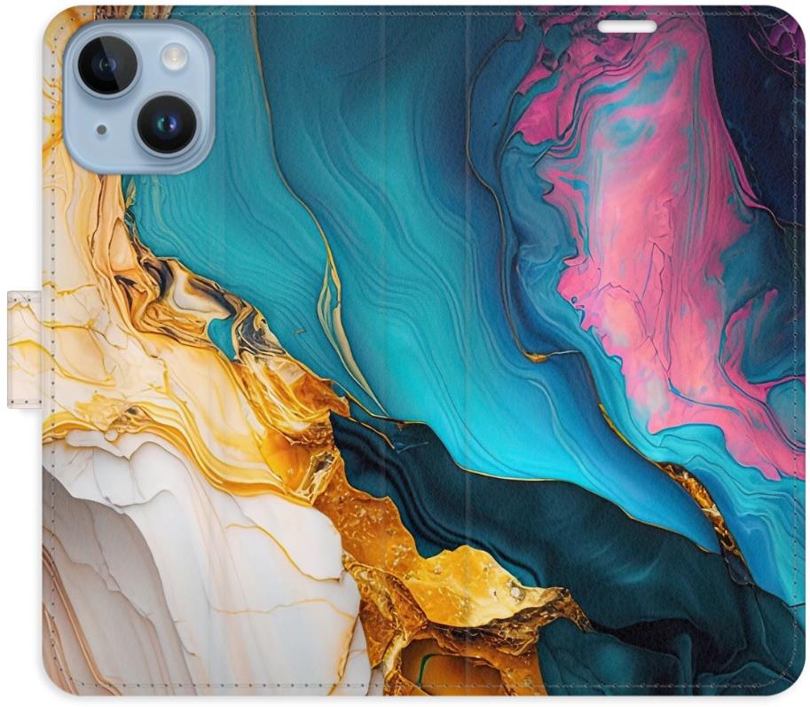 iSaprio Flip puzdro Colourful Marble pre iPhone 14