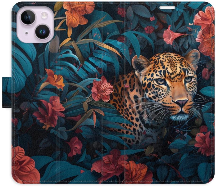 iSaprio Flip puzdro Flower Jaguar 02 pre iPhone 14 Plus