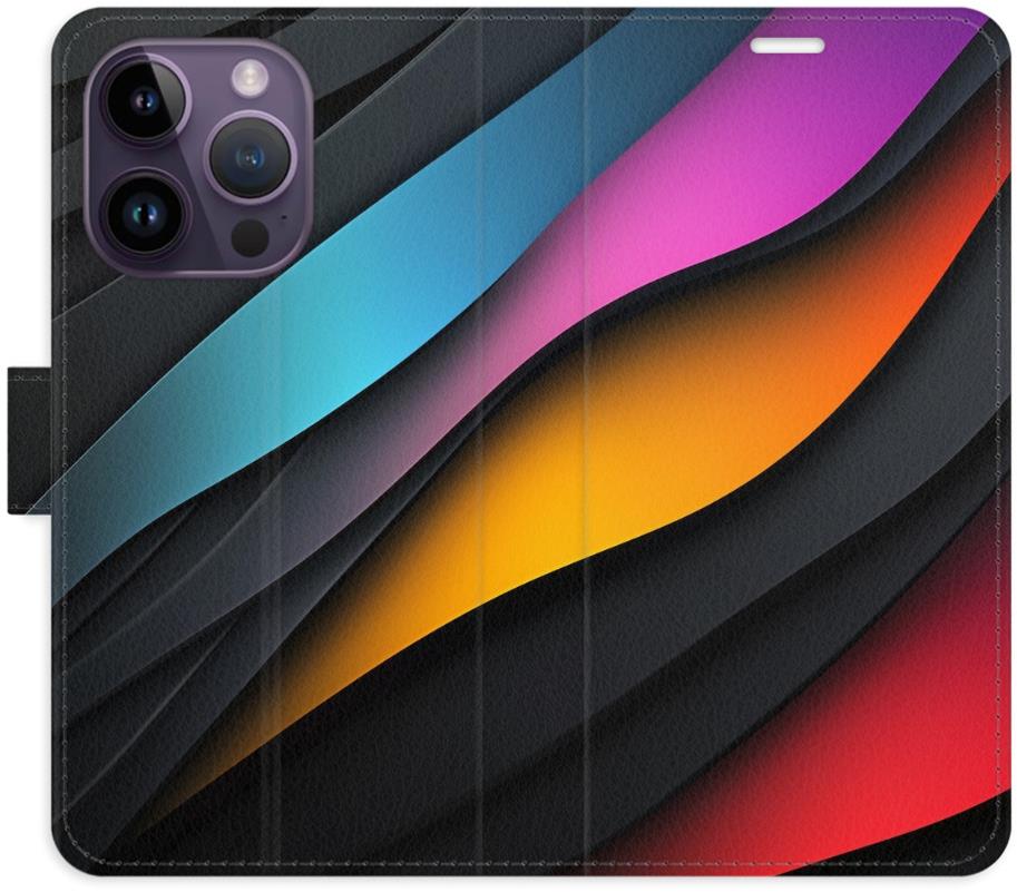 iSaprio Flip puzdro Color Waves pre iPhone 14 Pro