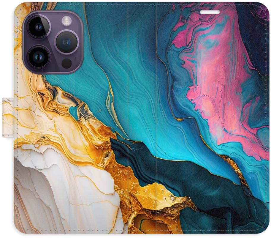 iSaprio Flip puzdro Colourful Marble pre iPhone 14 Pro