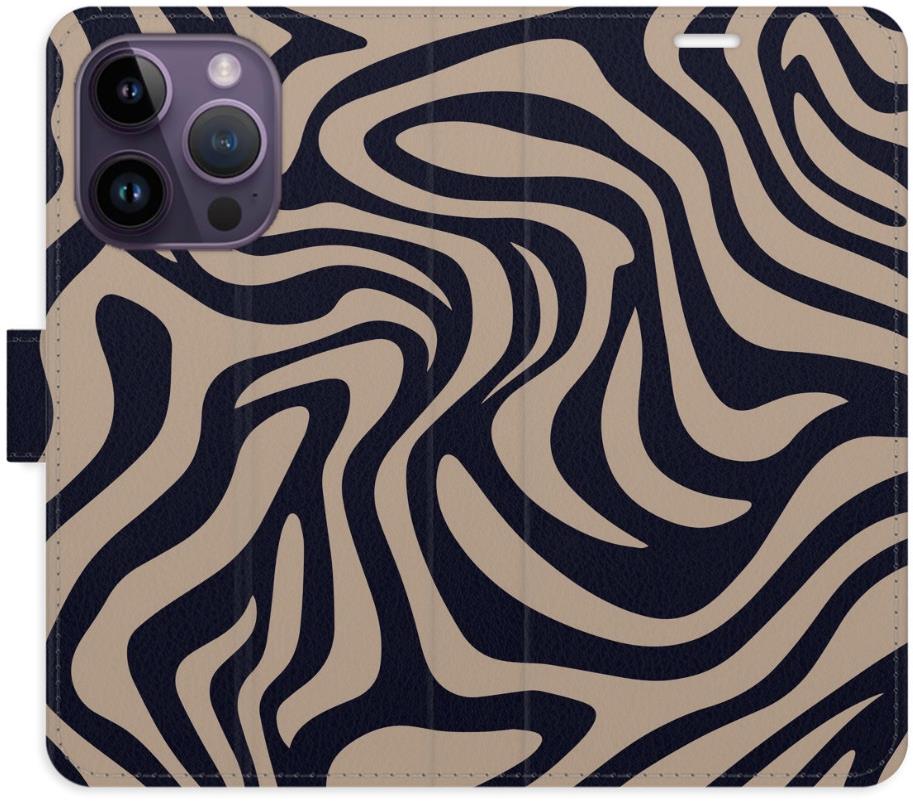 iSaprio Flip puzdro Zebra Black 02 pre iPhone 14 Pro