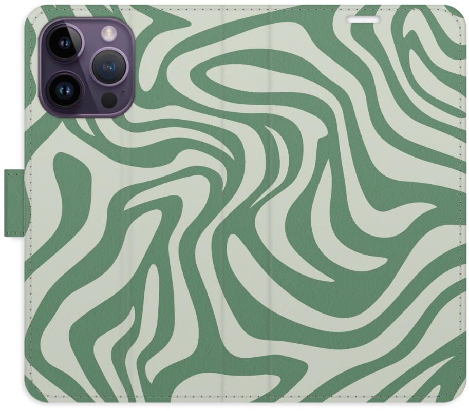 iSaprio Flip puzdro Zebra Green 02 pre iPhone 14 Pro Max