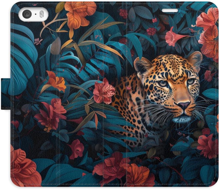 iSaprio Flip puzdro Flower Jaguar 02 pre iPhone 5/5S/SE
