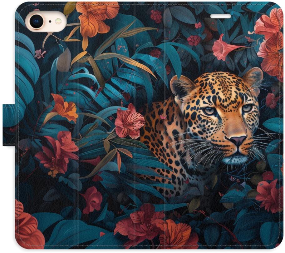 iSaprio Flip puzdro Flower Jaguar 02 pre iPhone 7/8/SE 2020