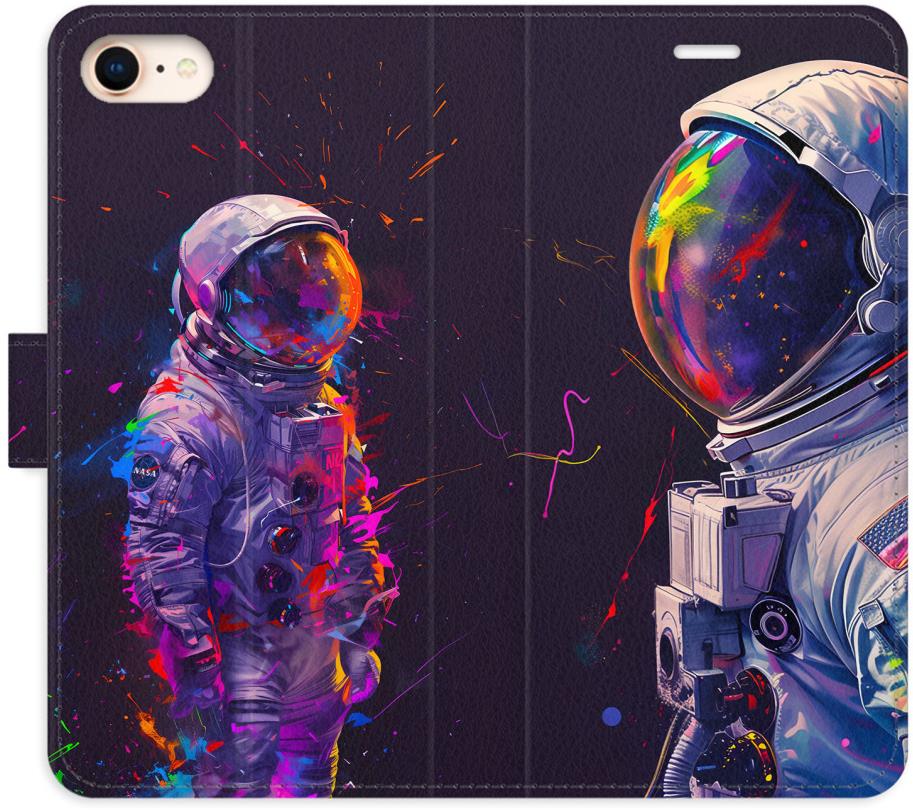 iSaprio Flip puzdro Neon Astronaut 02 pre iPhone 7/8/SE 2020