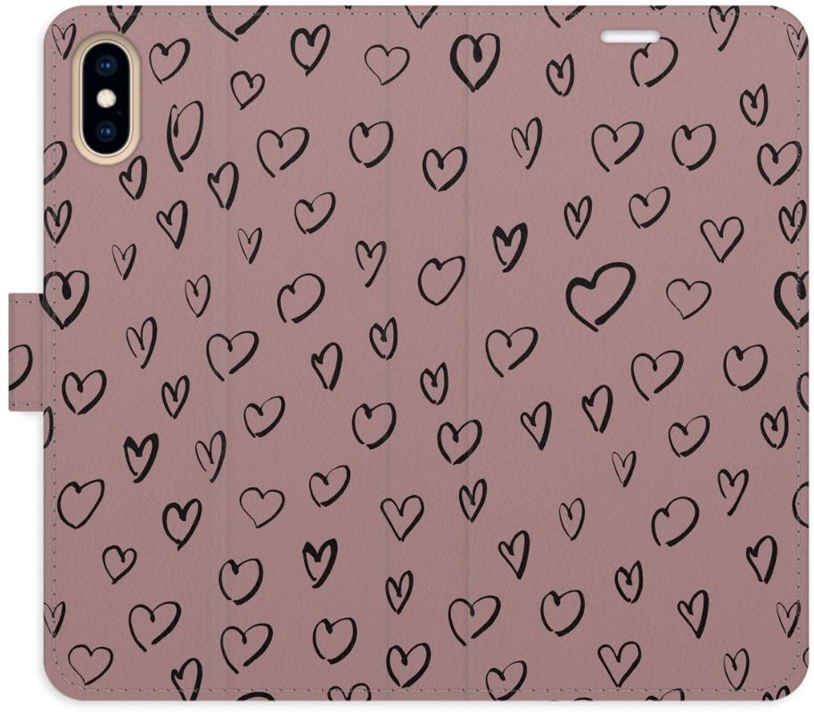 iSaprio Flip puzdro Heart Dark 02 pre iPhone X/XS