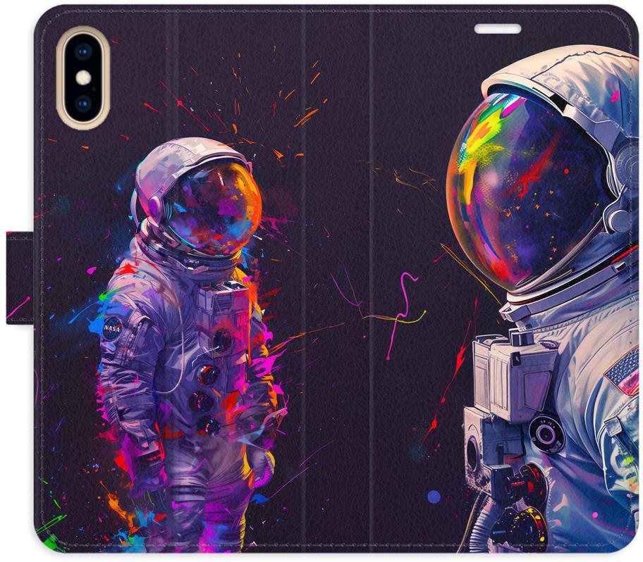iSaprio Flip puzdro Neon Astronaut 02 pre iPhone X/XS