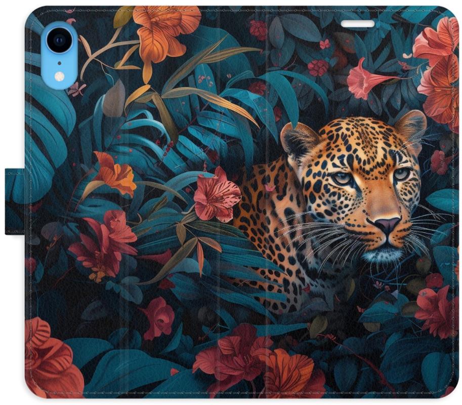 iSaprio Flip puzdro Flower Jaguar 02 pre iPhone XR