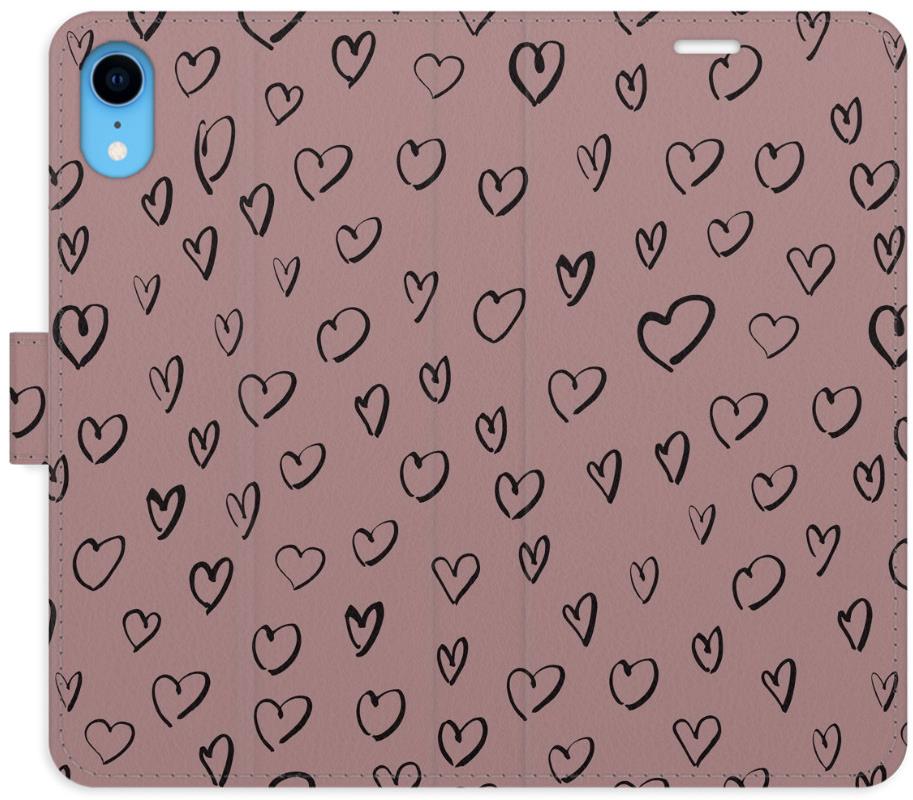 iSaprio Flip puzdro Heart Dark 02 pre iPhone XR