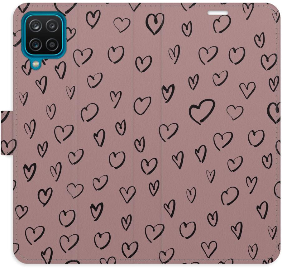 iSaprio Flip puzdro Heart Dark 02 pre Samsung Galaxy A12