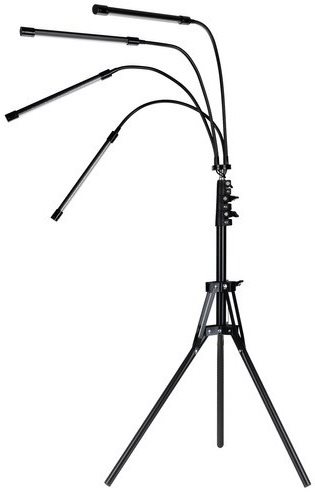Gardlov 19388 LED Lampička na pestovanie rastlín so statívom, 80 LED, 4 panely, 14 W
