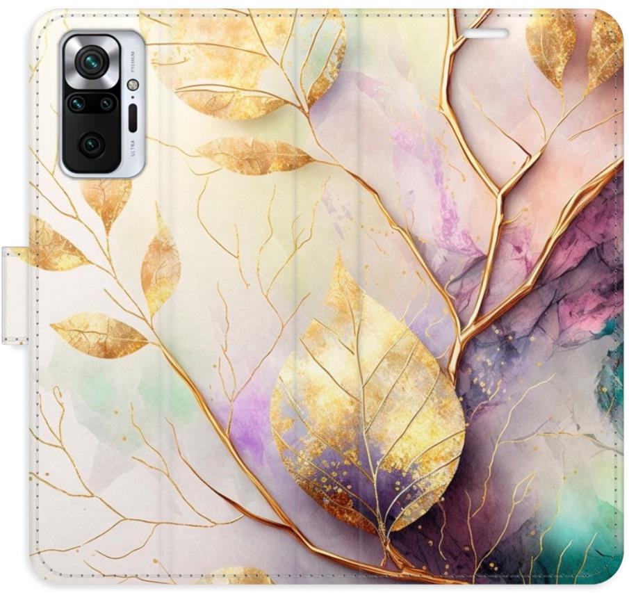 iSaprio flip puzdro Gold Leaves 02 pre Xiaomi Redmi Note 10 Pro