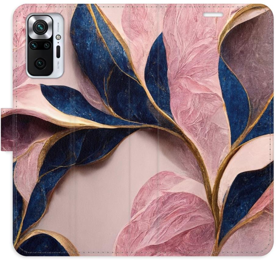 iSaprio flip puzdro Pink Leaves pre Xiaomi Redmi Note 10 Pro