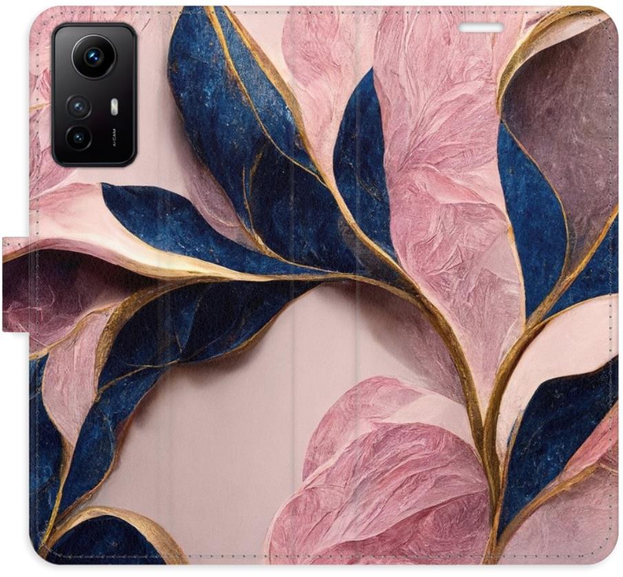 iSaprio flip puzdro Pink Leaves pre Xiaomi Redmi Note 12S