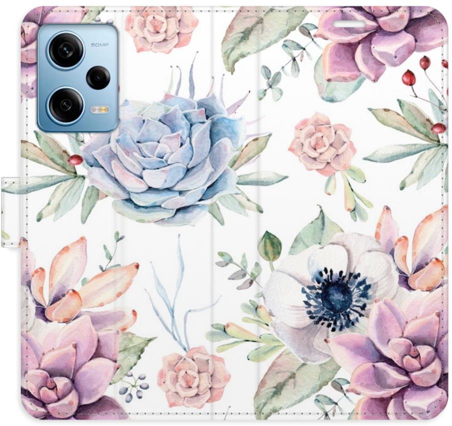 iSaprio flip puzdro Succulents Pattern pre Xiaomi Redmi Note 12 Pro 5G/Poco X5 Pro 5G