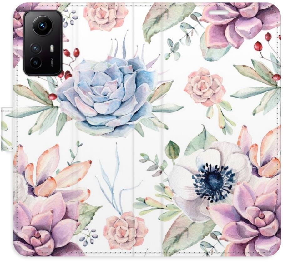 iSaprio flip puzdro Succulents Pattern pre Xiaomi Redmi Note 12S