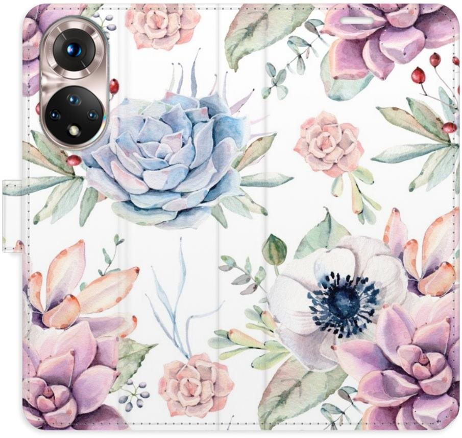 iSaprio flip puzdro Succulents Pattern pre Honor 50/Nova 9
