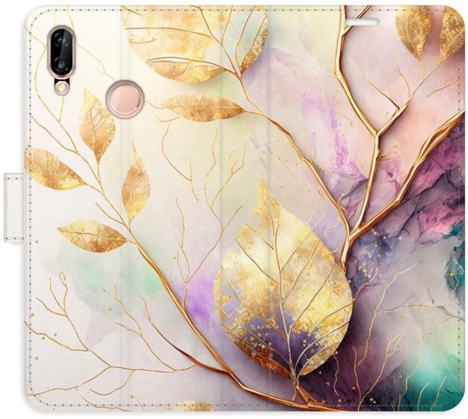iSaprio flip puzdro Gold Leaves 02 na Huawei P20 Lite