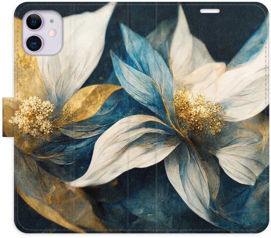 iSaprio flip puzdro Gold Flowers pre iPhone 11