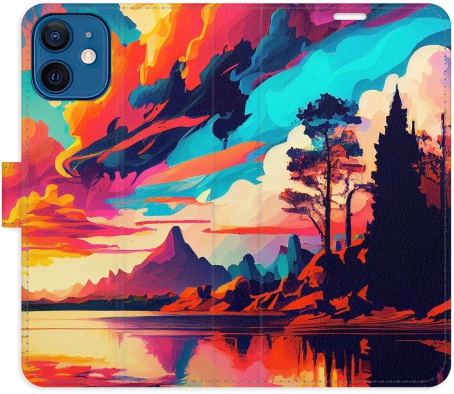 iSaprio flip puzdro Colorful Mountains 02 pre iPhone 12 mini