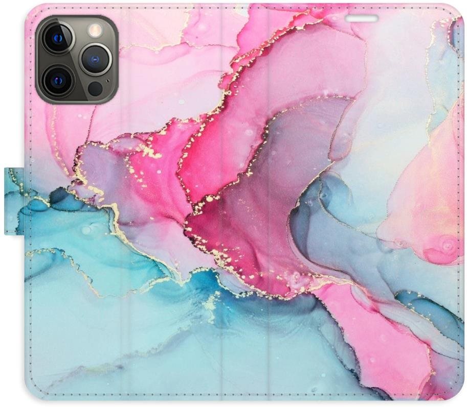 iSaprio flip puzdro PinkBlue Marble pre iPhone 12/12 Pro