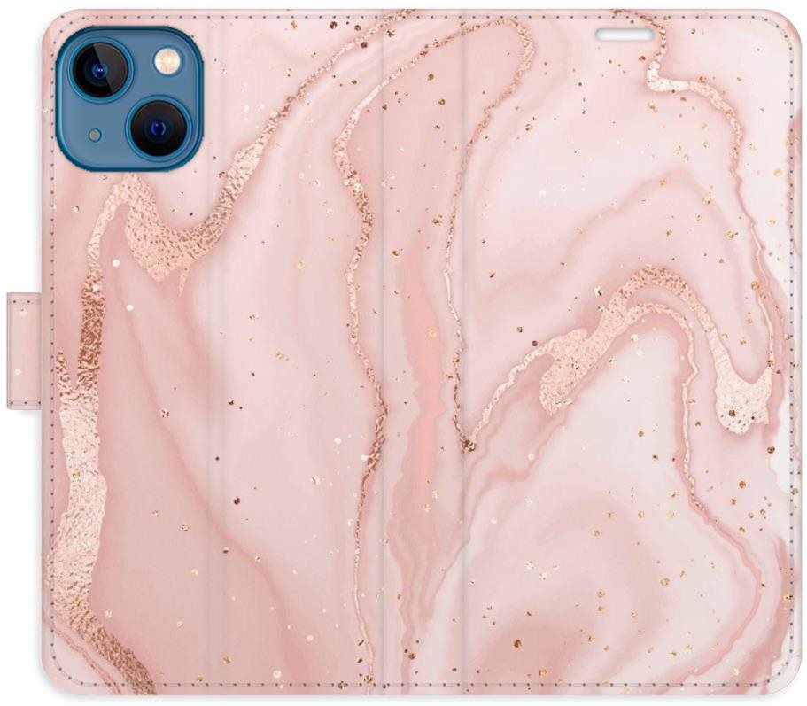 iSaprio flip puzdro RoseGold Marble pre iPhone 13