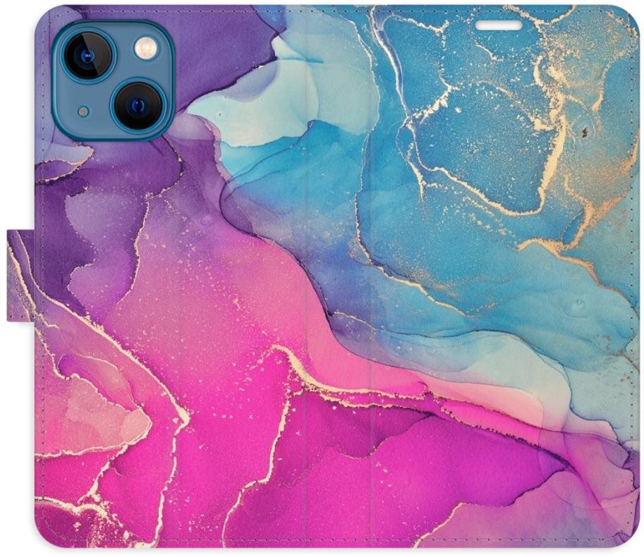 iSaprio flip puzdro Colour Marble 02 pre iPhone 13 mini