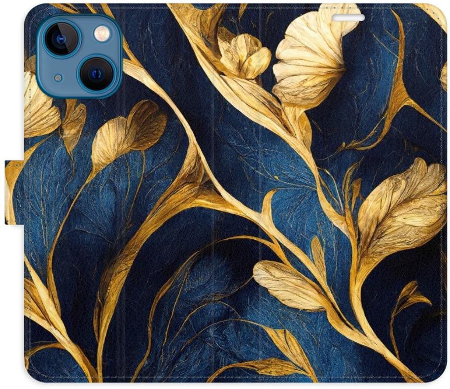 iSaprio flip puzdro GoldBlue na iPhone 13 mini