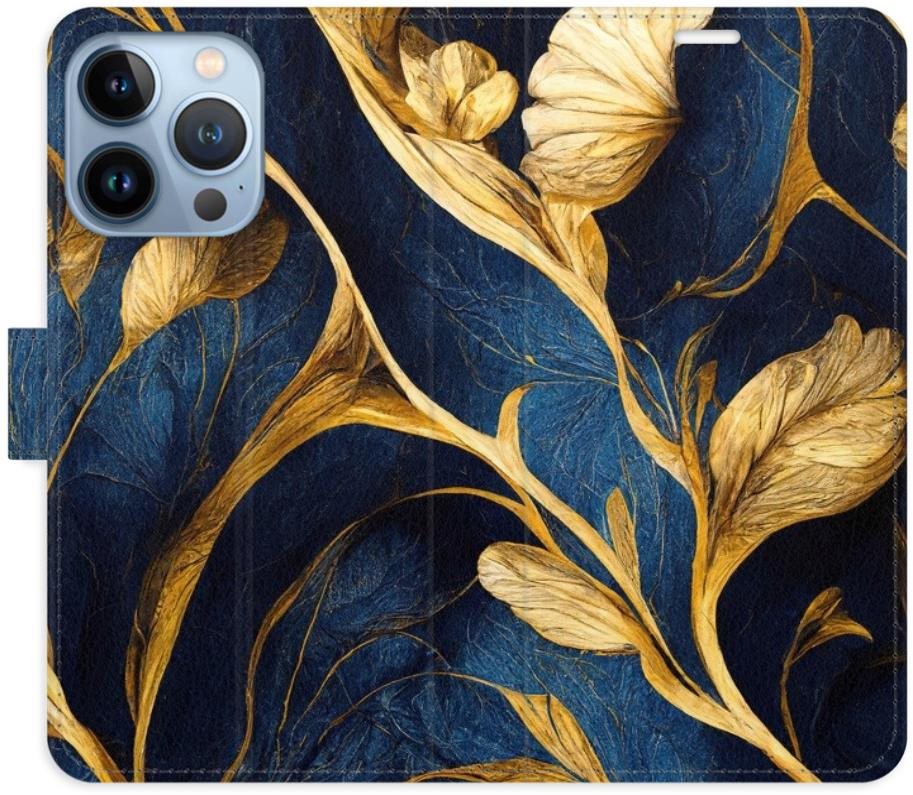 iSaprio flip puzdro GoldBlue pre iPhone 13 Pro