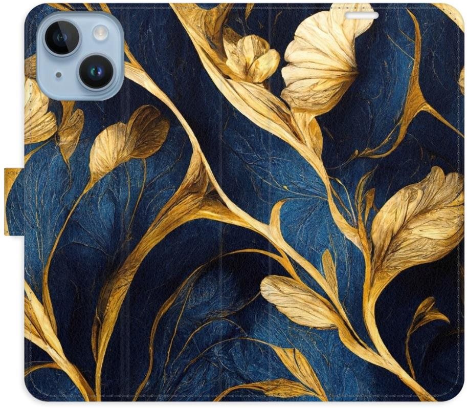 iSaprio flip puzdro GoldBlue pre iPhone 14