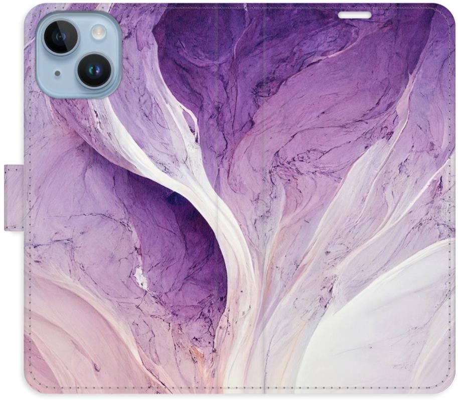 iSaprio flip puzdro Purple Paint pre iPhone 14