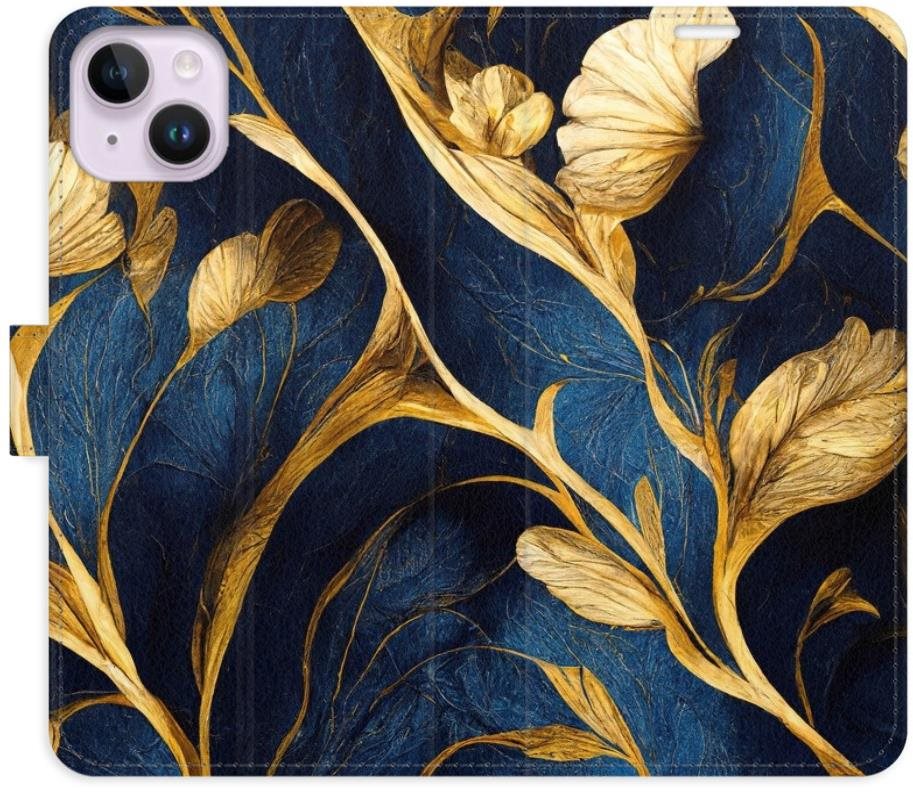 iSaprio flip puzdro GoldBlue pre iPhone 14 Plus