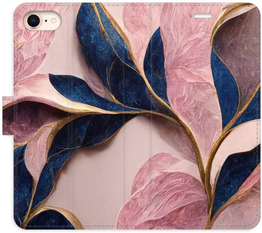 iSaprio flip puzdro Pink Leaves pre iPhone 7/8/SE 2020