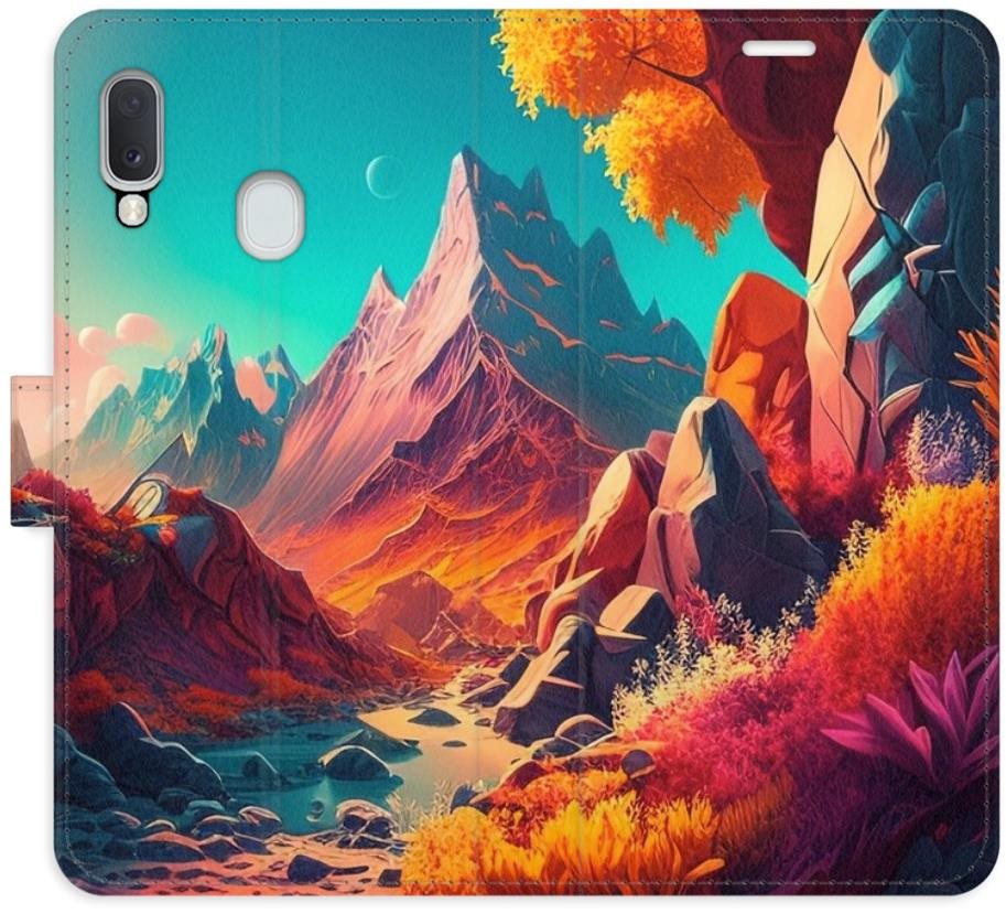 iSaprio flip puzdro Colorful Mountains na Samsung Galaxy A20e