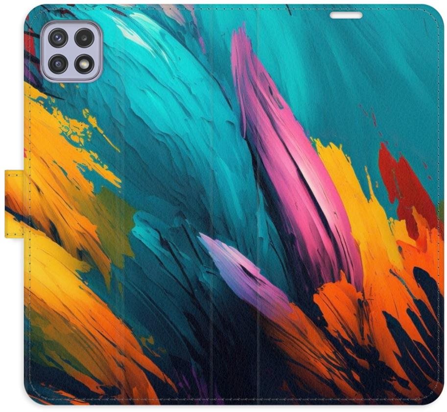 iSaprio flip puzdro Orange Paint 02 na Samsung Galaxy A22 5G