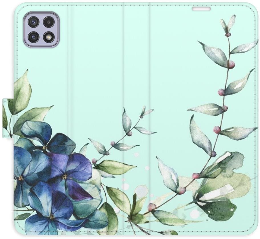 iSaprio flip puzdro Blue Flowers pre Samsung Galaxy A22 5G
