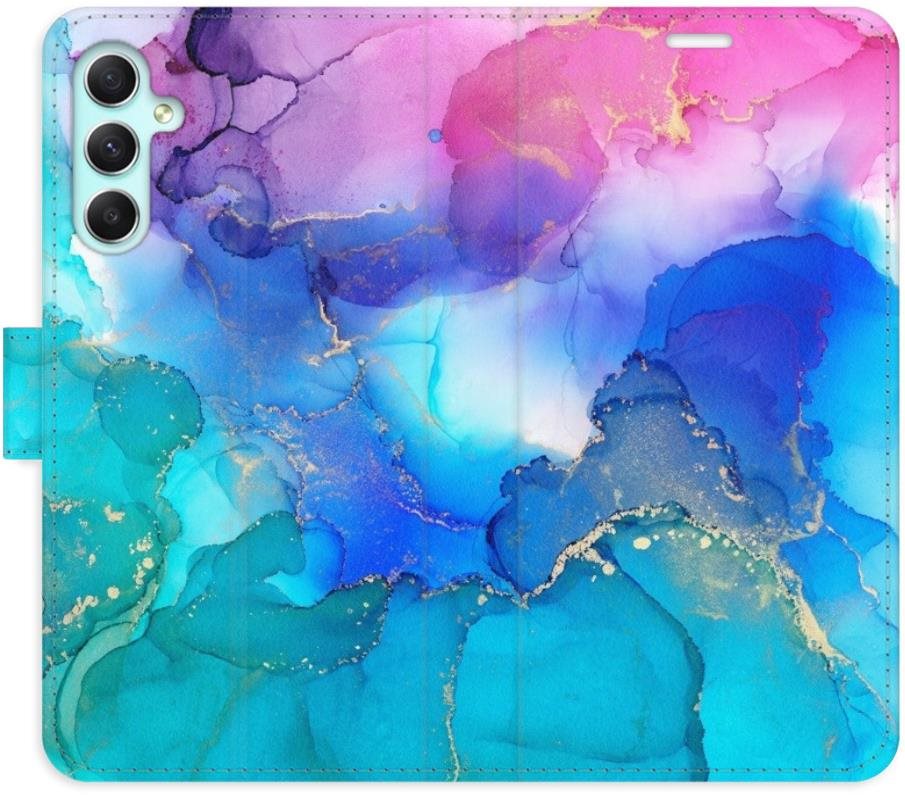 iSaprio flip puzdro BluePink Paint pre Samsung Galaxy A34 5G