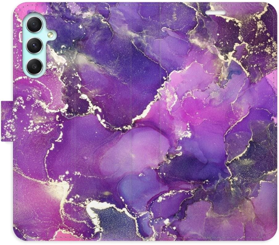 iSaprio flip puzdro Purple Marble pre Samsung Galaxy A34 5G