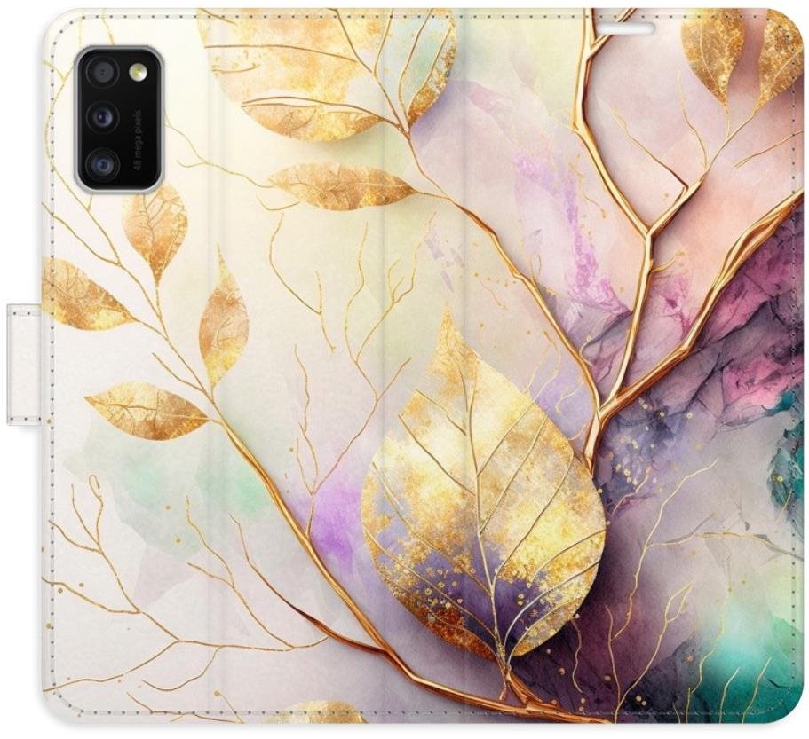 iSaprio flip puzdro Gold Leaves 02 pre Samsung Galaxy A41