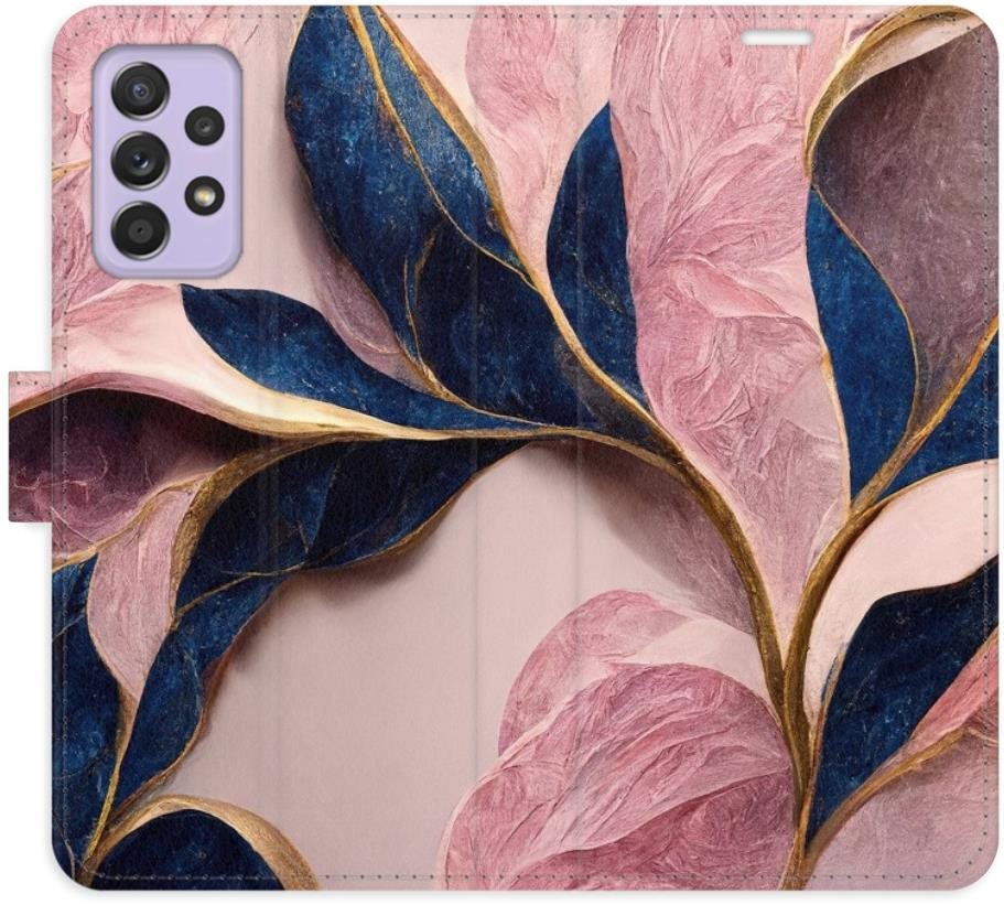 iSaprio flip puzdro Pink Leaves pre Samsung Galaxy A52/A52 5G/A52s