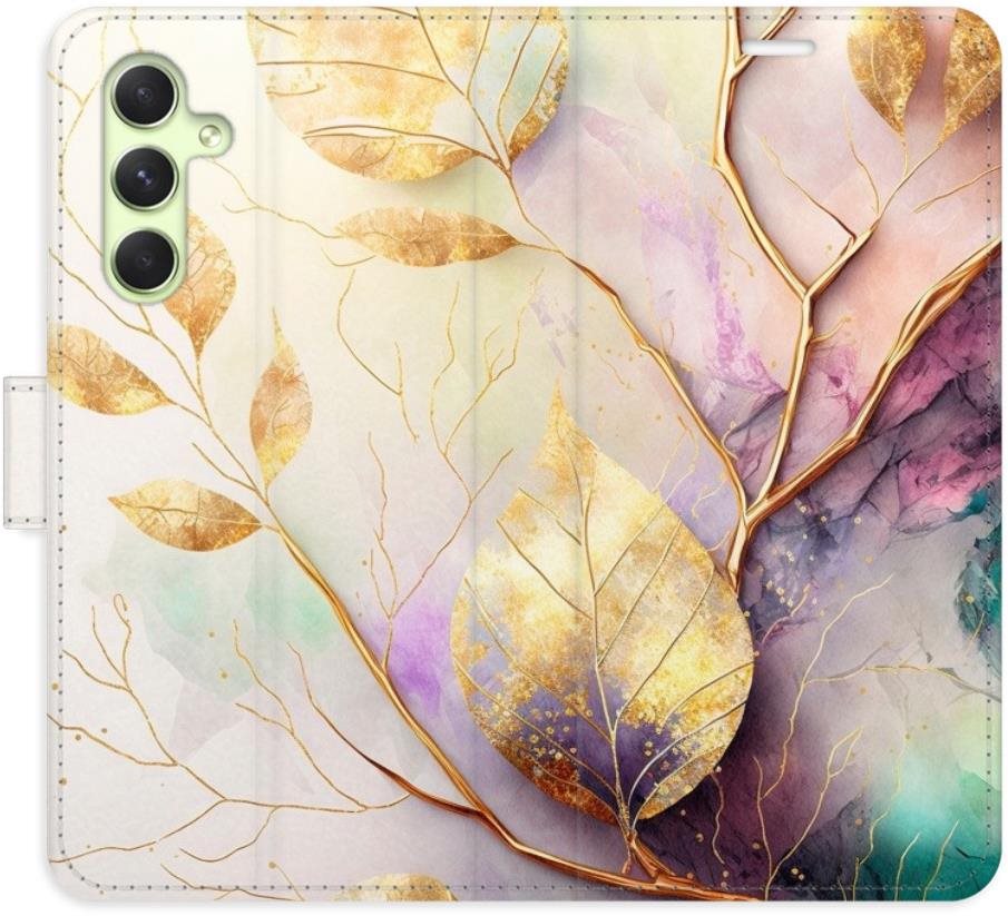 iSaprio flip puzdro Gold Leaves 02 pre Samsung Galaxy A54 5G