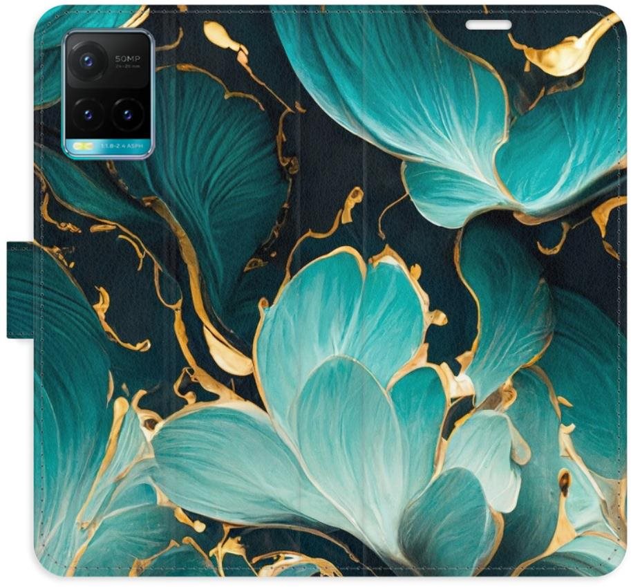 iSaprio flip puzdro Blue Flowers 02 na Vivo Y21/Y21s/Y33s