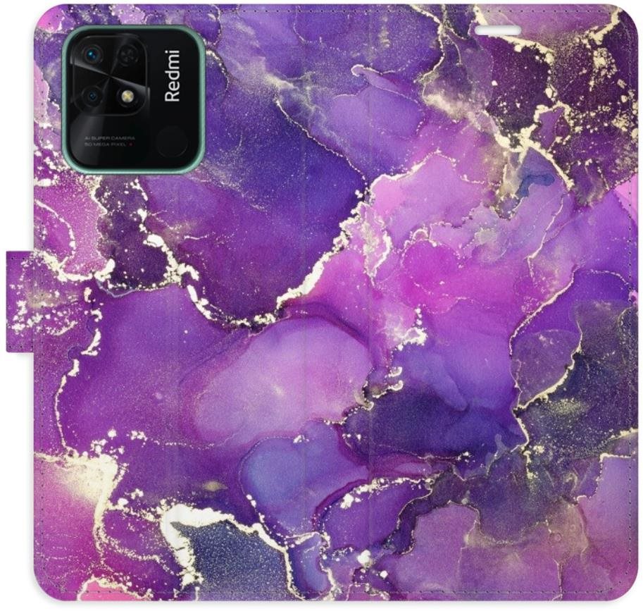 iSaprio flip puzdro Purple Marble pre Xiaomi Redmi 10C