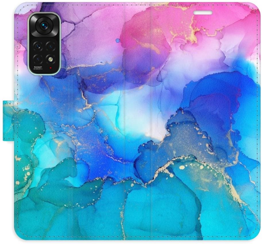 iSaprio flip puzdro BluePink Paint na Xiaomi Redmi Note 11/Note 11S