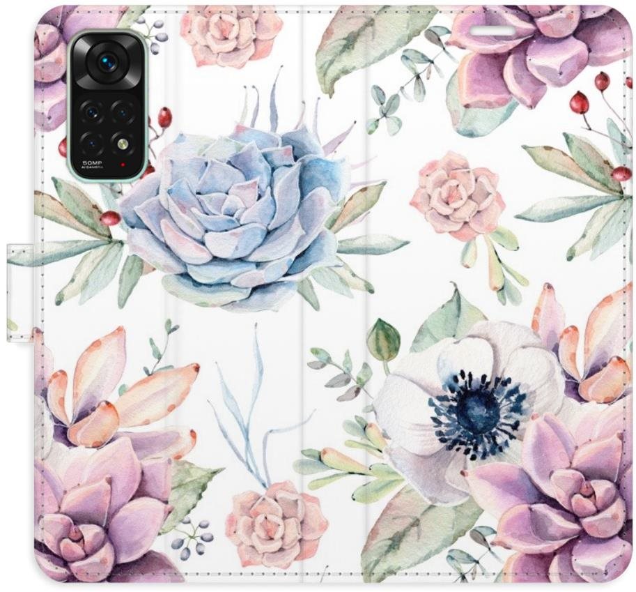 iSaprio flip puzdro Succulents Pattern pre Xiaomi Redmi Note 11/Note 11S