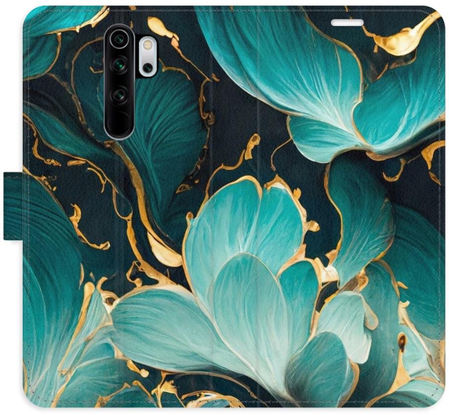 iSaprio flip puzdro Blue Flowers 02 na Xiaomi Redmi Note 8 Pro