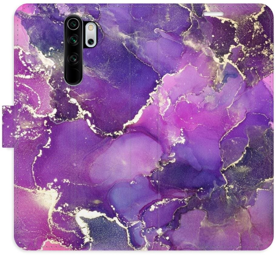iSaprio flip puzdro Purple Marble na Xiaomi Redmi Note 8 Pro