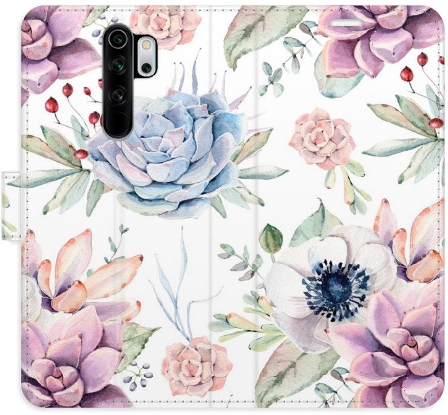 iSaprio flip puzdro Succulents Pattern na Xiaomi Redmi Note 8 Pro
