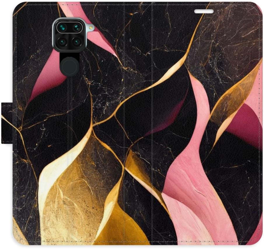 iSaprio flip puzdro Gold Pink Marble 02 pre Xiaomi Redmi Note 9