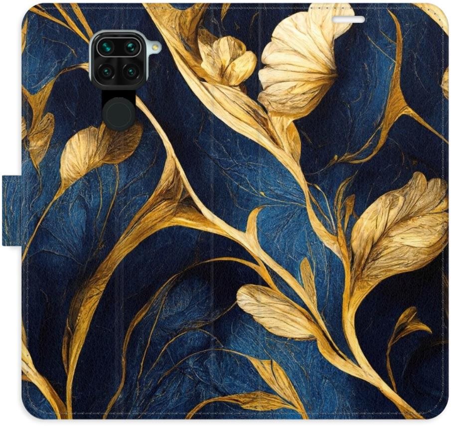 iSaprio flip puzdro GoldBlue pre Xiaomi Redmi Note 9